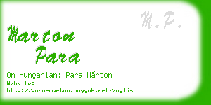 marton para business card